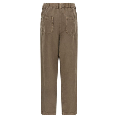Brunello Cucinelli Brown Cotton Casual Pants