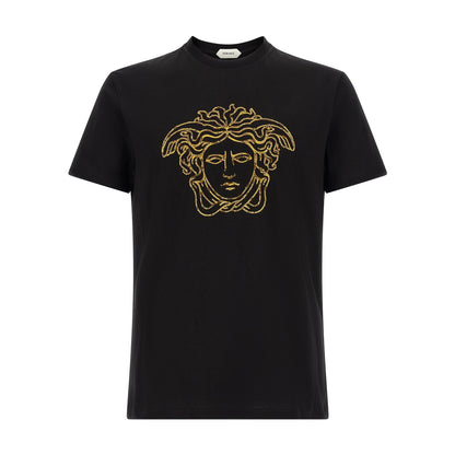 Versace Black Cotton T-Shirt