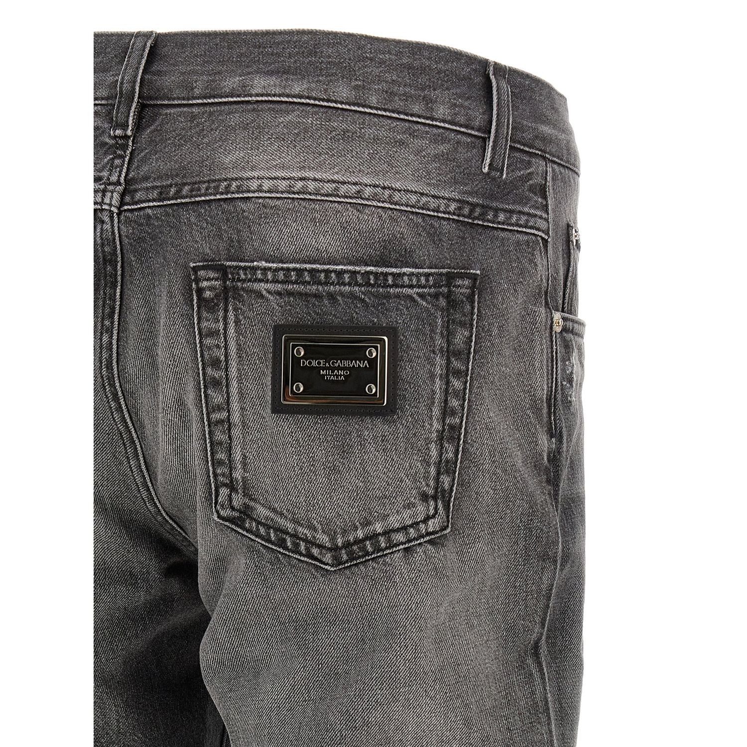 Dolce & Gabbana Gray Cotton Jeans Denim