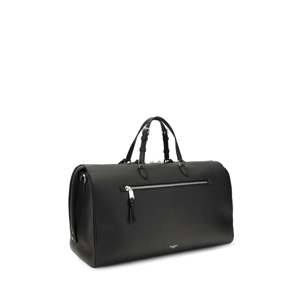 Dolce & Gabbana Black Calf Leather Bos Taurus Briefcase