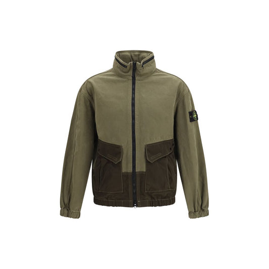 Stone Island Bicolor Cotton Shell Jacket