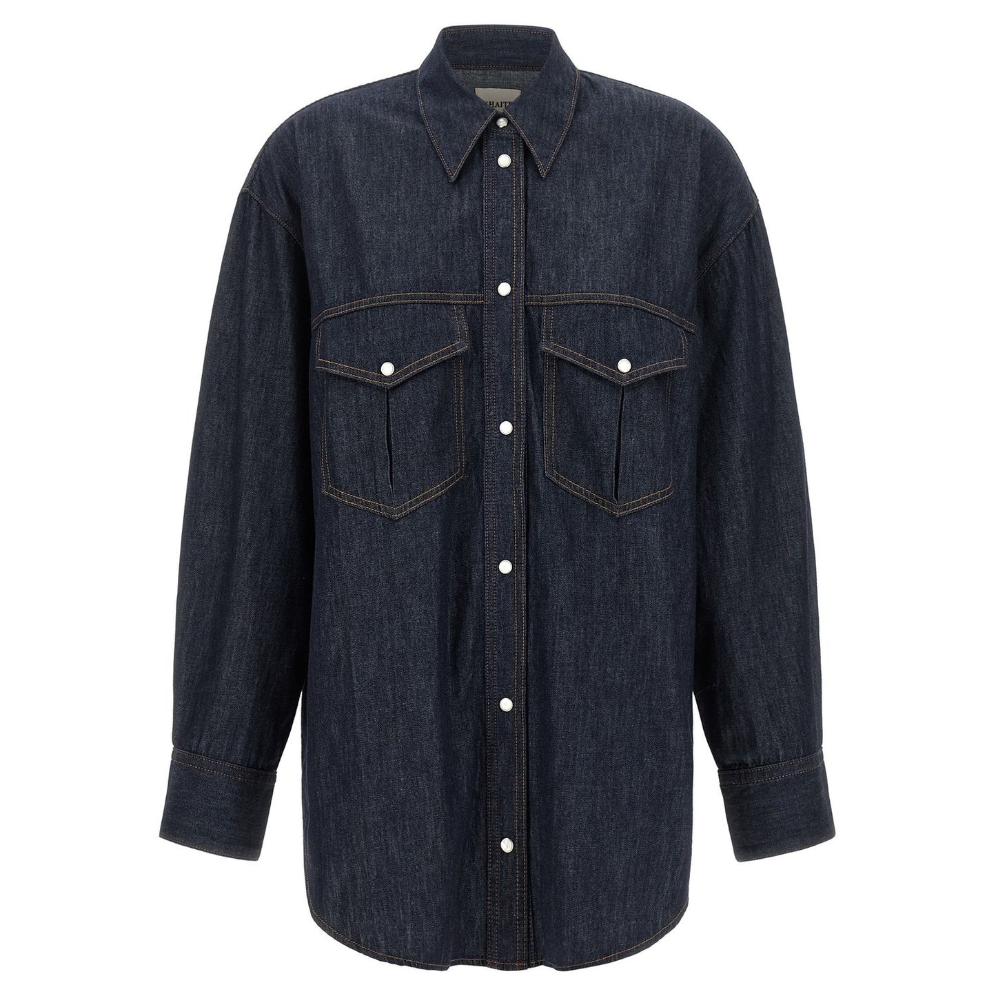 Khaite Blue Cotton Blouse