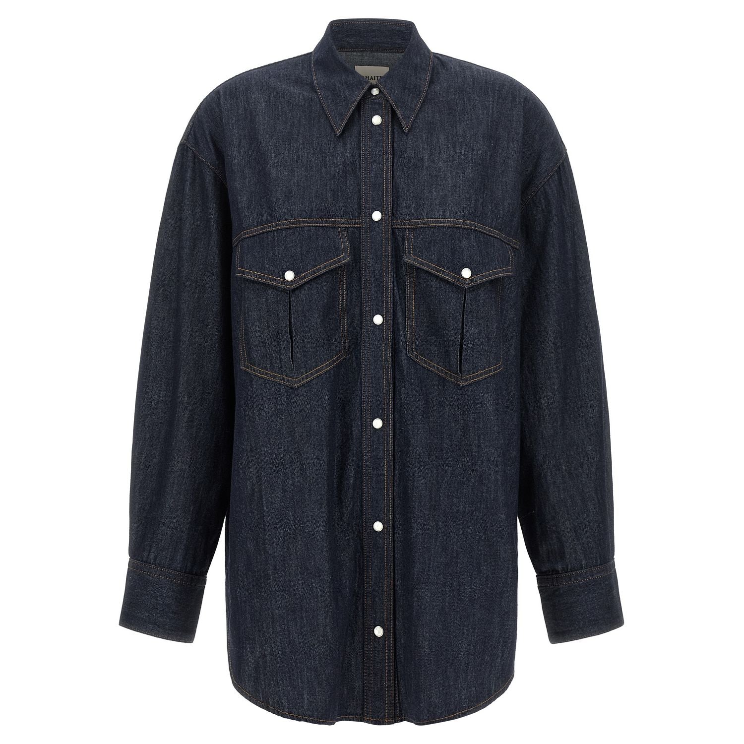 Khaite Blue Cotton Blouse
