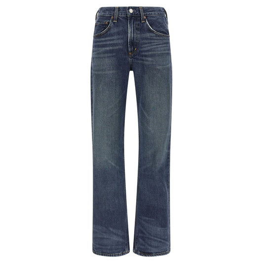 Agolde Blue Cotton Bootcut Jeans