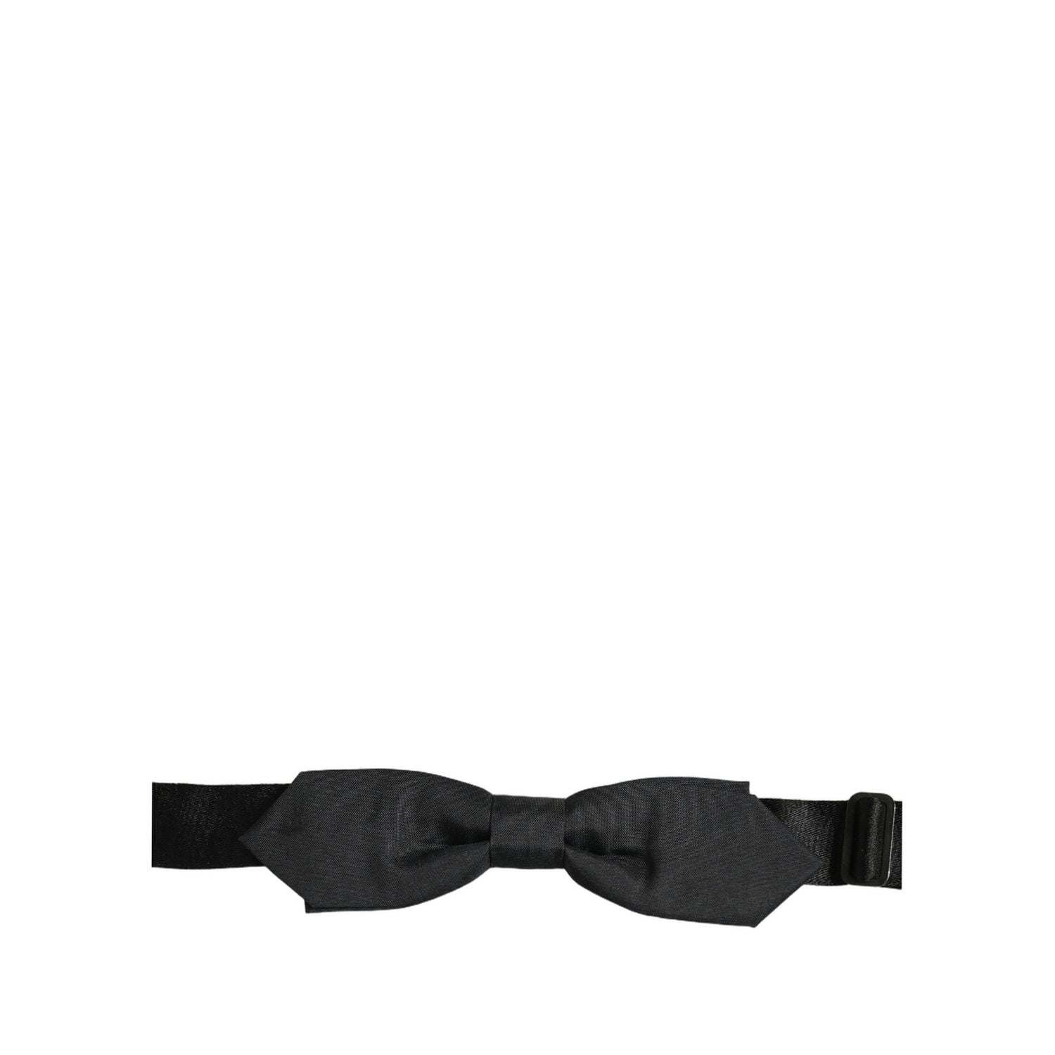 Dolce & Gabbana Men Black Polyester Adjustable Neck Papillon Bow Tie