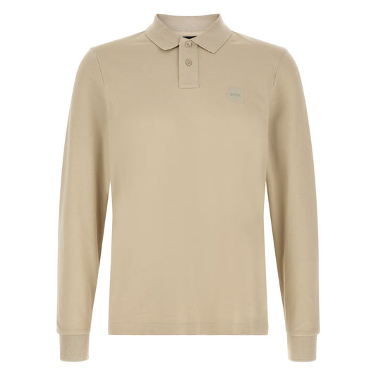 Hugo Boss Beige Cotton Polo Shirt