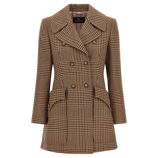 Etro Brown Wool Coat