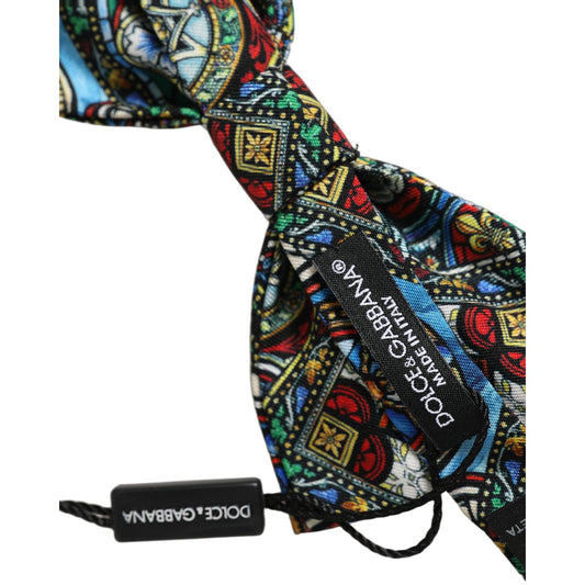 Dolce & Gabbana Men Multicolor Sicilian Adjustable Neck Papillon Bow Tie
