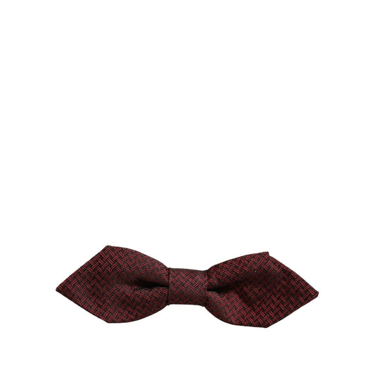 Dolce & Gabbana Men Red Silk Fantasy Adjustable Neck Papillon Bow Tie