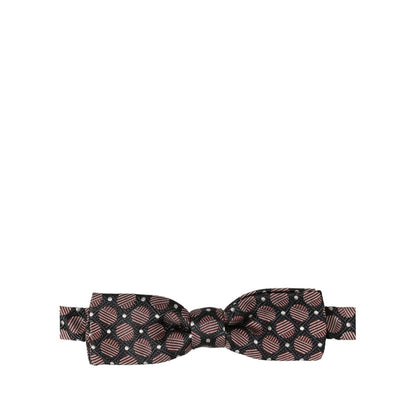Dolce & Gabbana Multicolor Geometric Silk Adjustable Neck Papillon Bow Tie