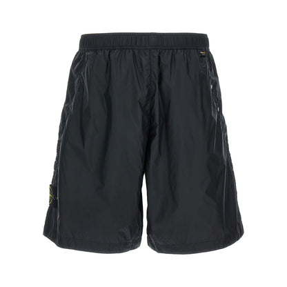 Stone Island Blue Polyamide Bermuda Shorts