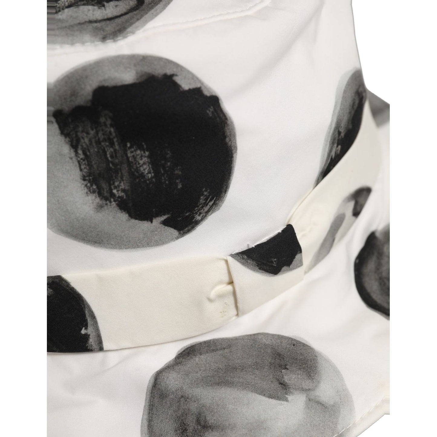 Dolce & Gabbana White Cotton Big Polka Dot Pattern Bucket Hat