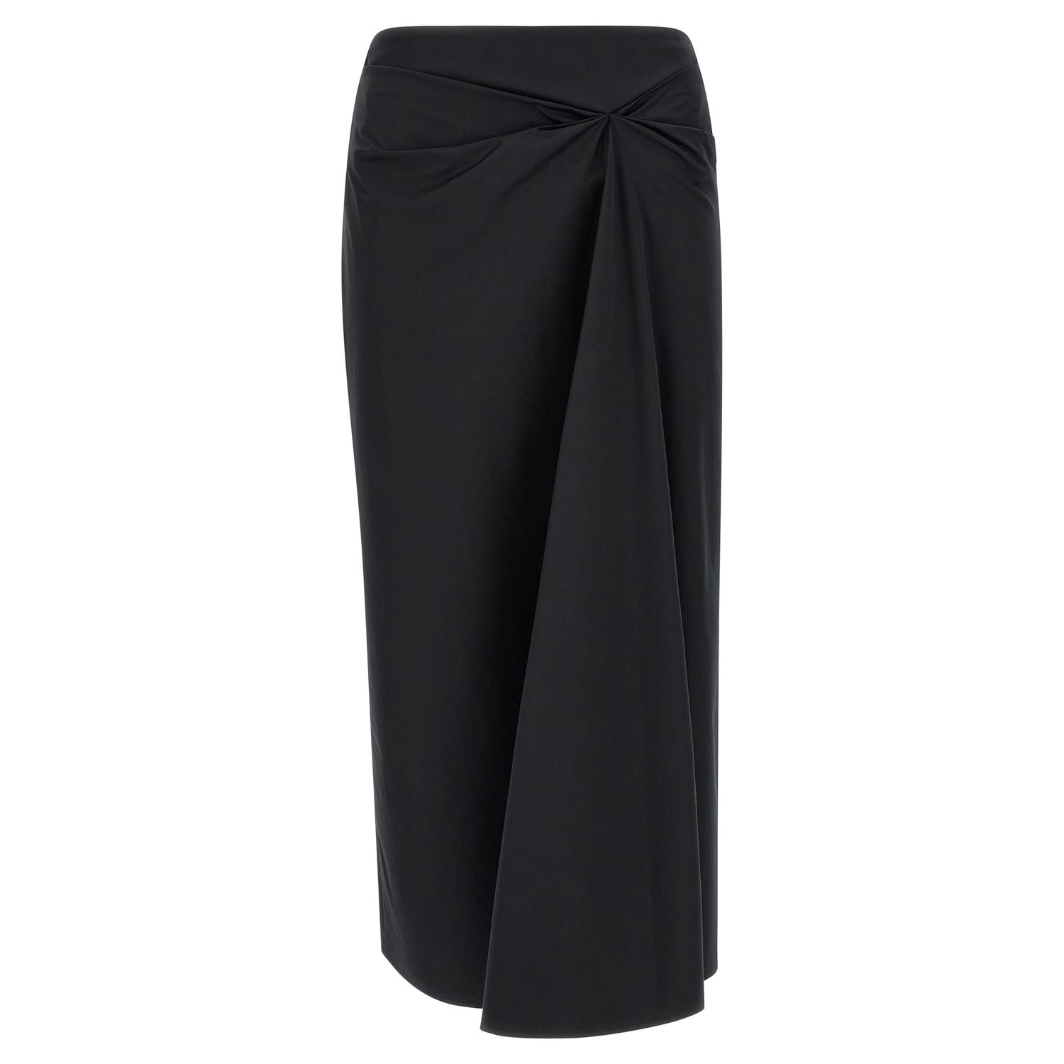 Max Mara Black Cotton Midi Skirt