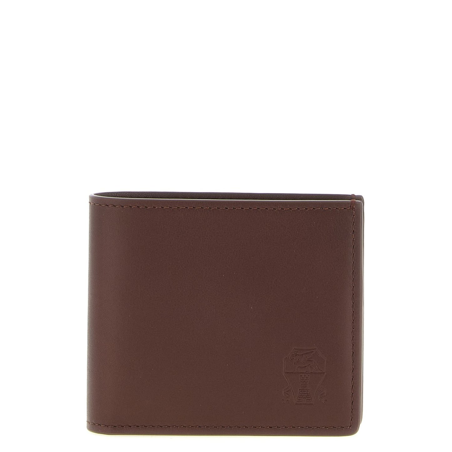 Brunello Cucinelli Brown Calfskin Leather Wallet