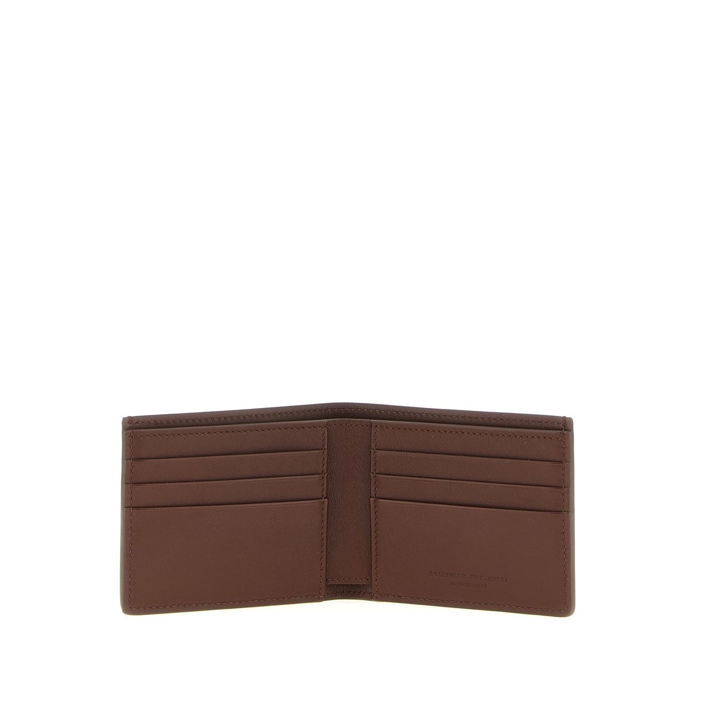 Brunello Cucinelli Brown Calfskin Leather Wallet