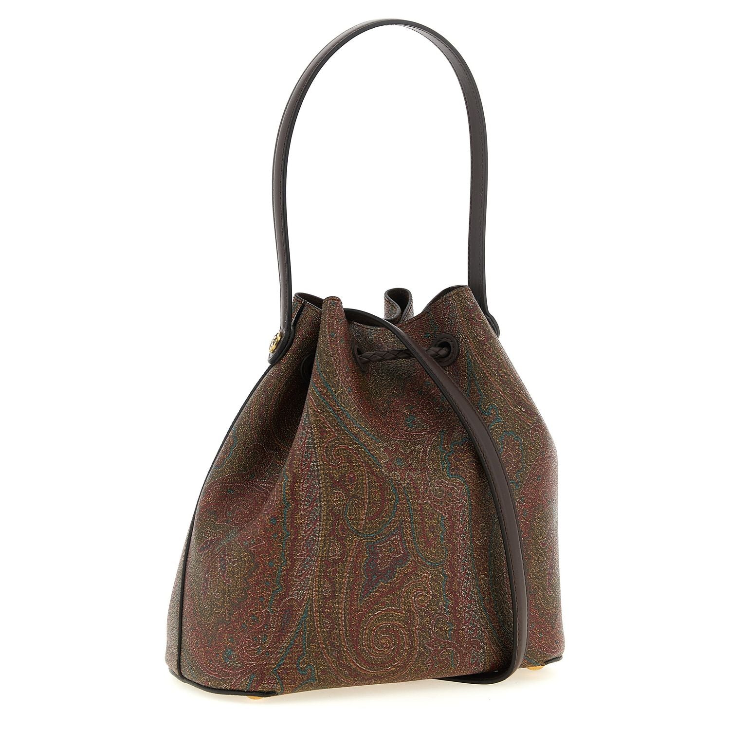 Etro Brown Cotton Handbag