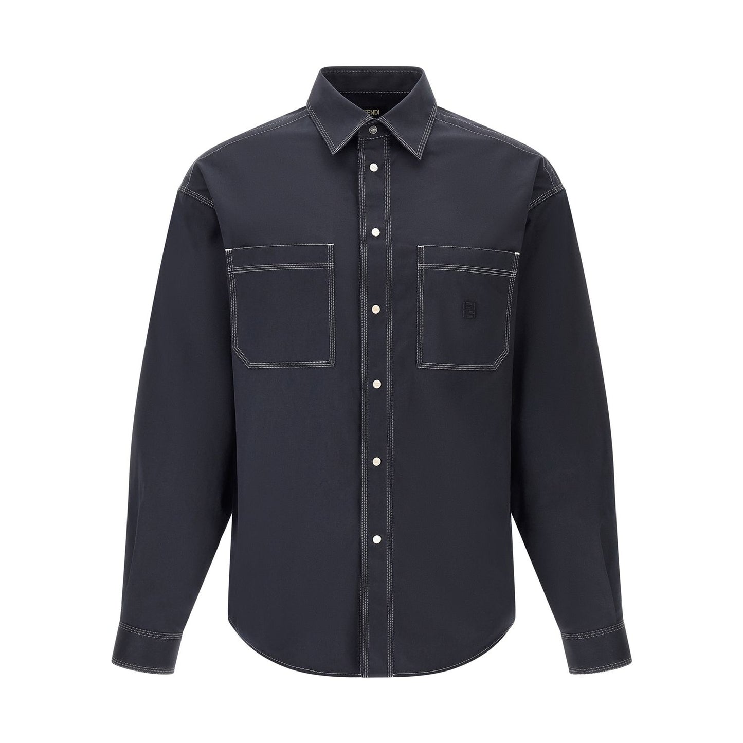 Fendi Blue Cotton Blouse