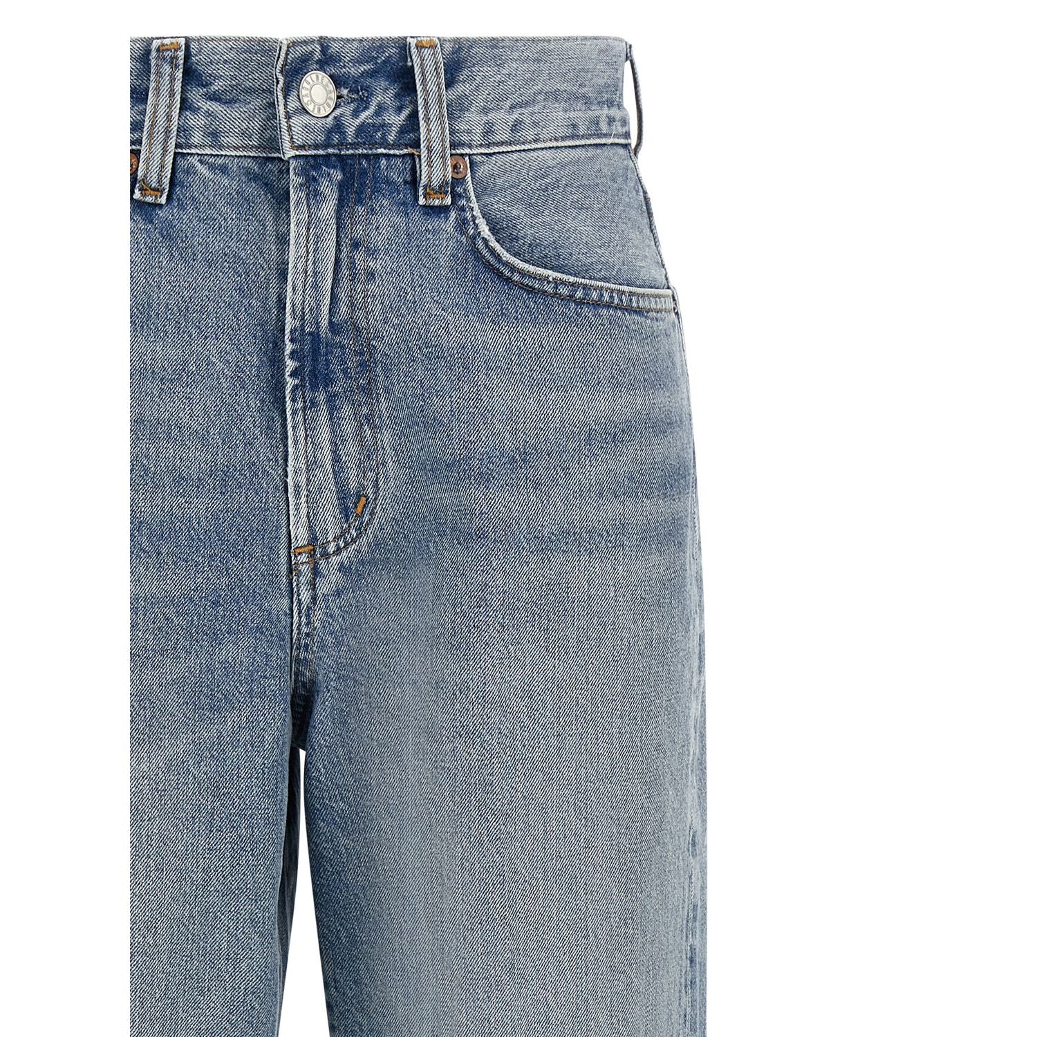 Agolde Blue Cotton Straight-Leg Jeans