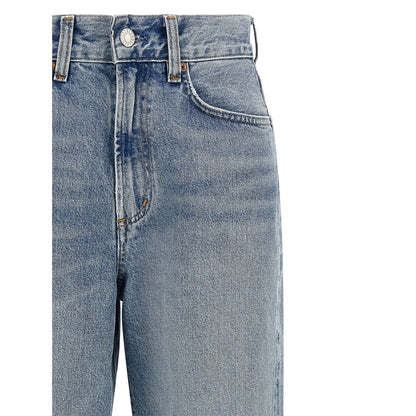 Agolde Blue Cotton Straight-Leg Jeans