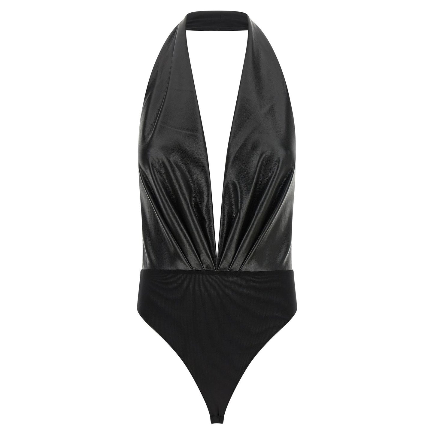 The Andamane Black Polyester Bodysuit