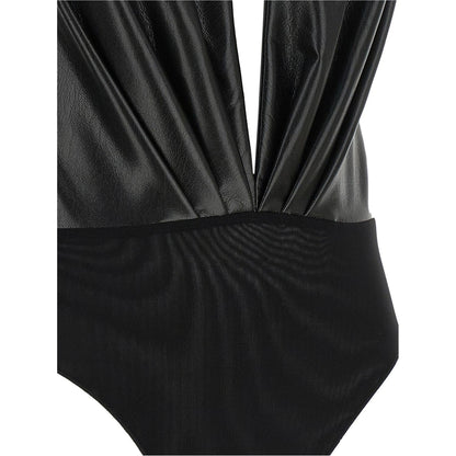 The Andamane Black Polyester Bodysuit