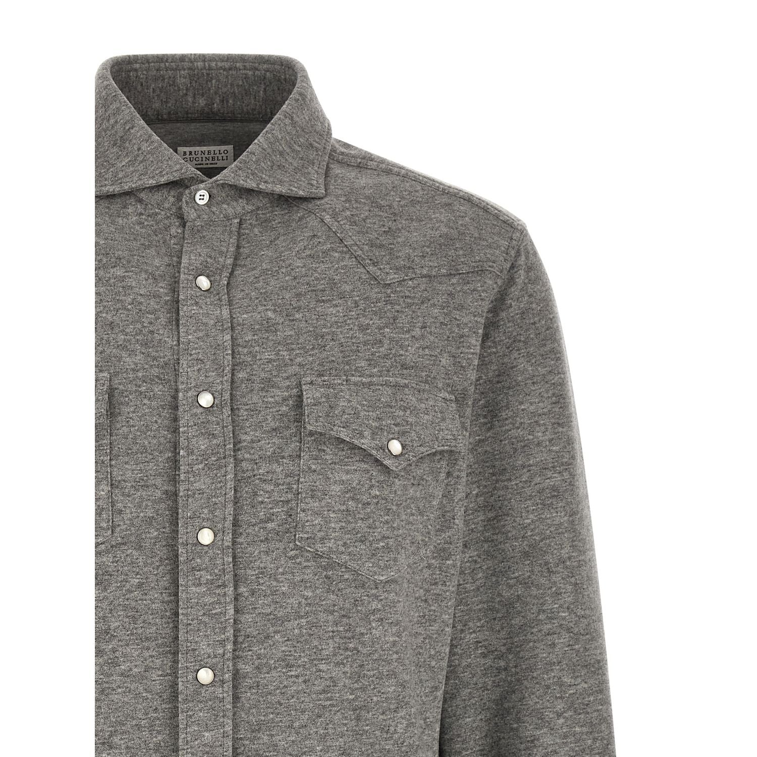 Brunello Cucinelli Gray Cashmere Blouse