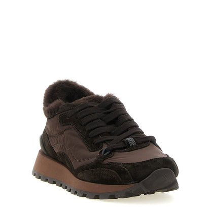 Brunello Cucinelli Black Calfskin Athletic Sneakers