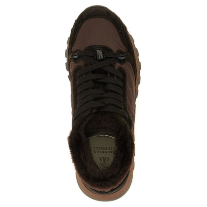 Brunello Cucinelli Black Calfskin Athletic Sneakers