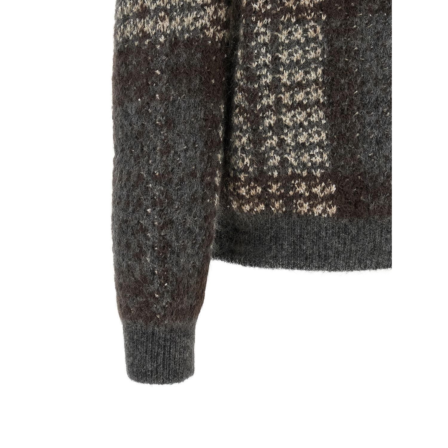 Brunello Cucinelli Gray Fabric Cardigan