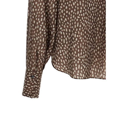 Brunello Cucinelli Brown Silk Blouse