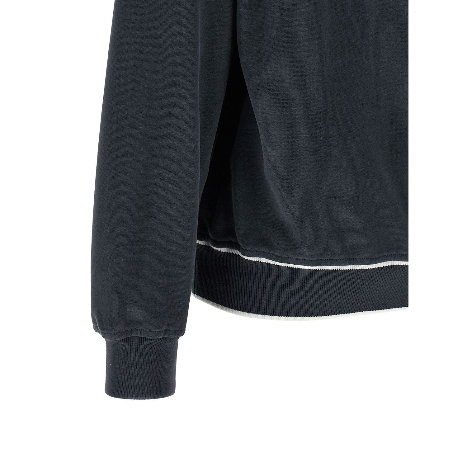 Brunello Cucinelli Blue Cotton Sweatshirt