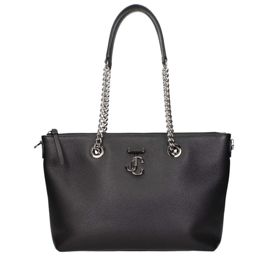 Jimmy Choo Black Leather Shoulder Bag