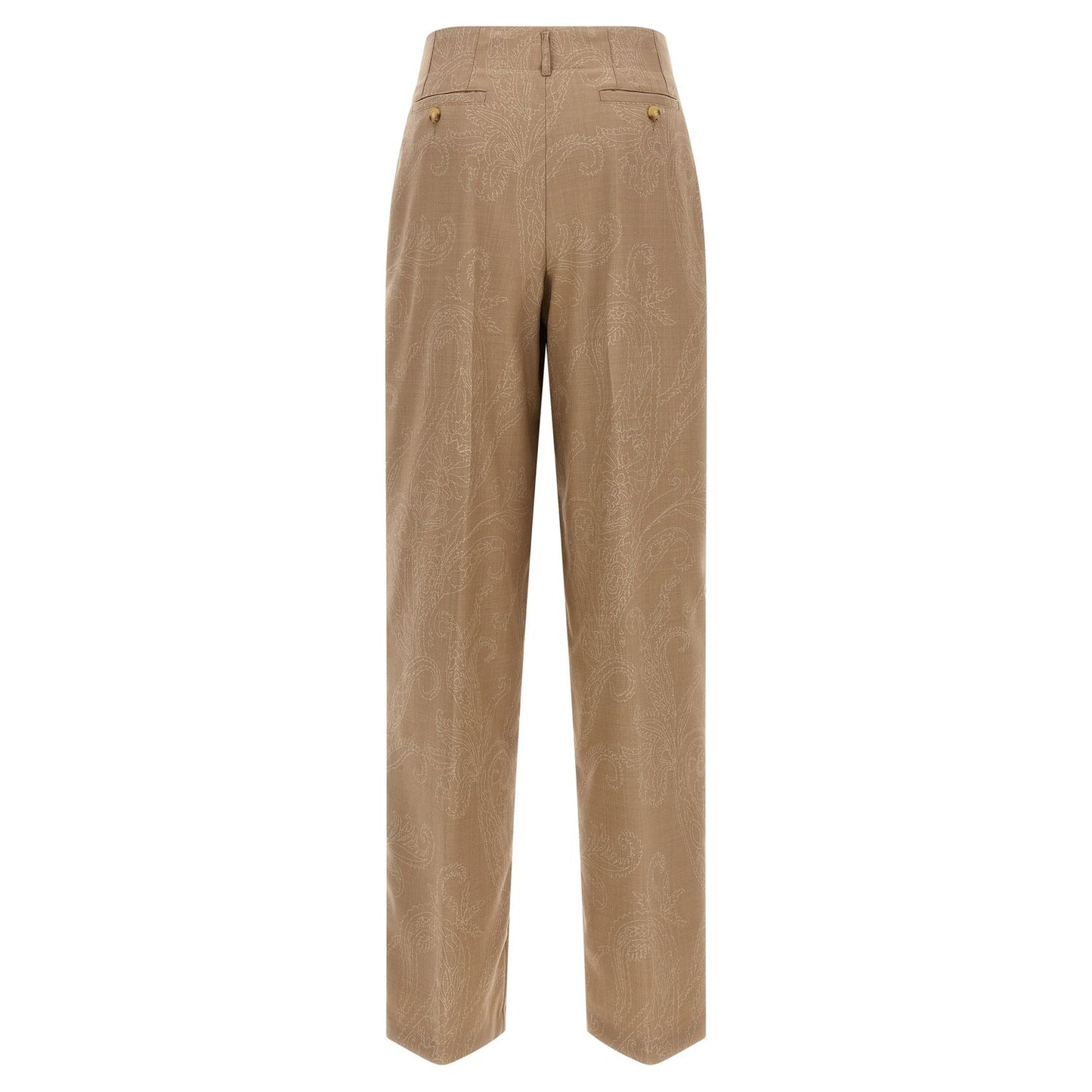 Etro Beige Wool Dress Pants