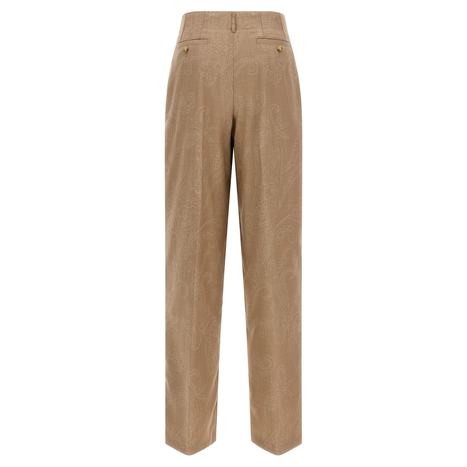 Etro Beige Wool Dress Pants