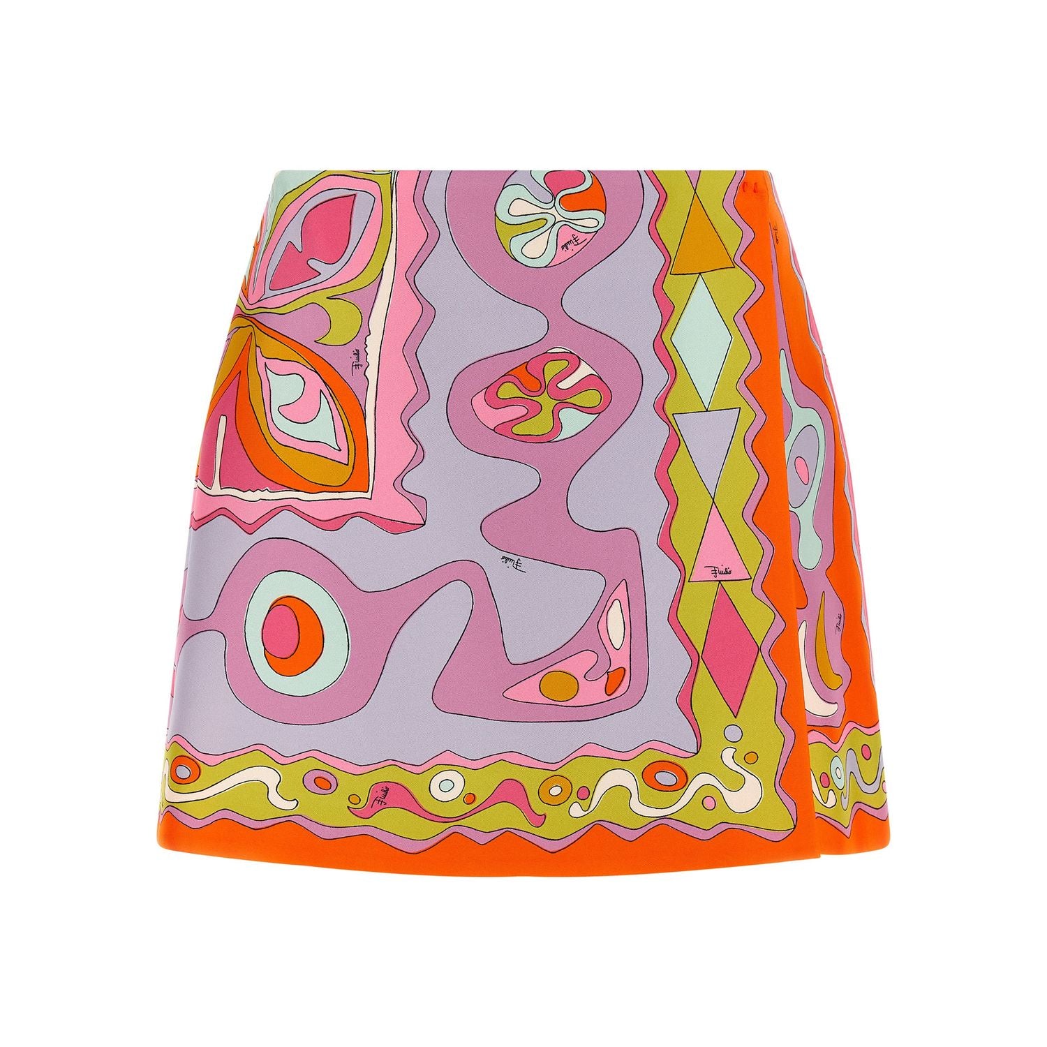 Emilio Pucci Multicolor Silk Long Skirt
