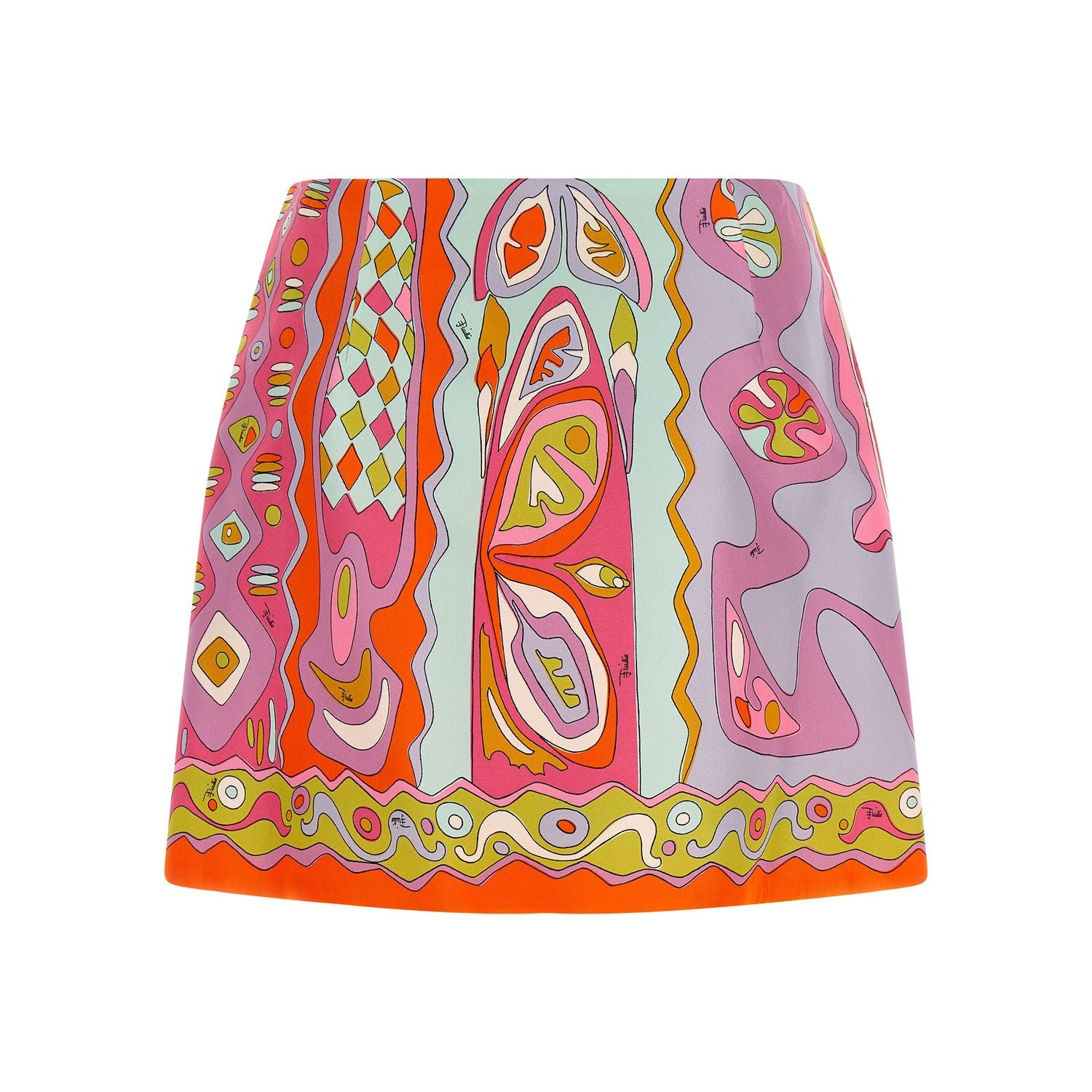 Emilio Pucci Multicolor Silk Long Skirt