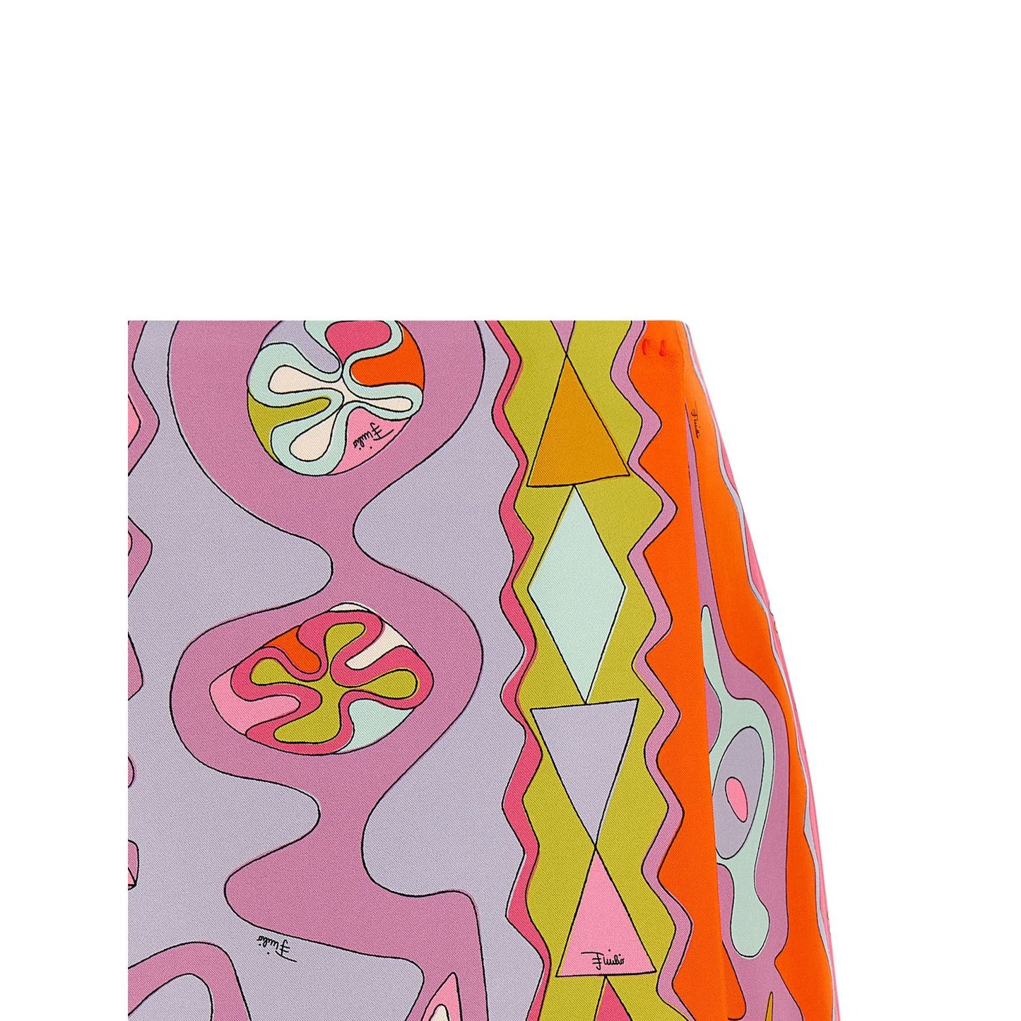 Emilio Pucci Multicolor Silk Long Skirt