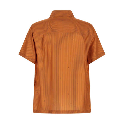 Fendi Orange Silk Blouse