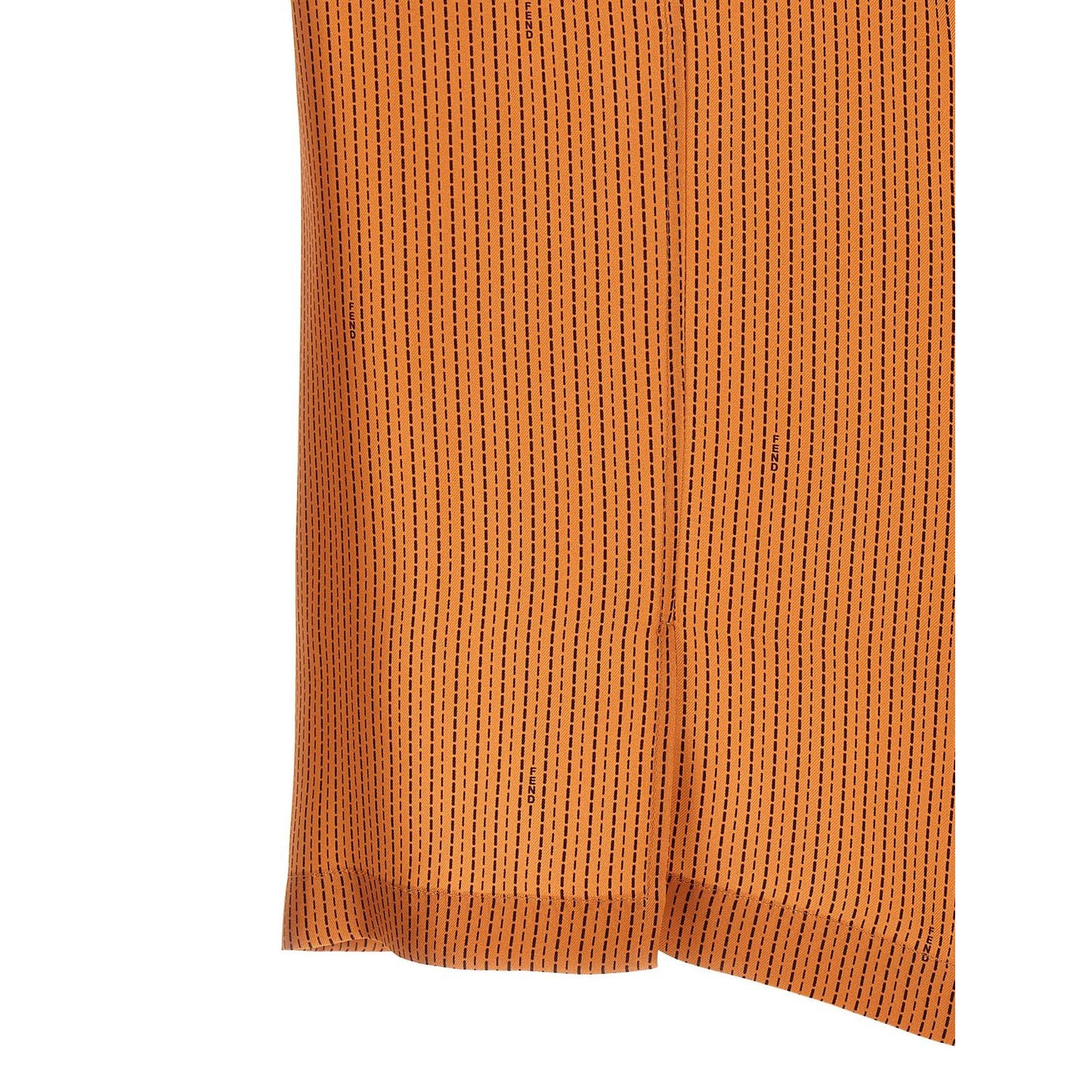 Fendi Orange Silk Blouse