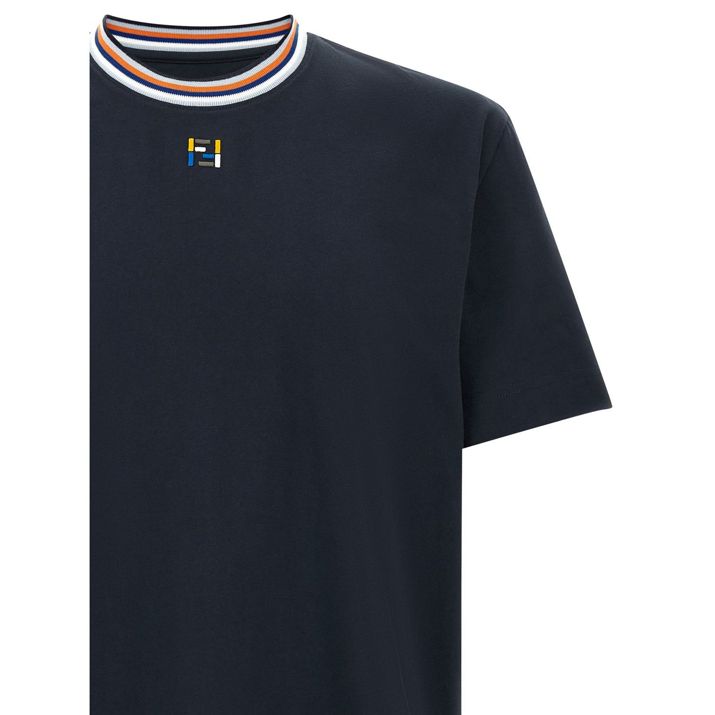 Fendi Blue Cotton T-Shirt