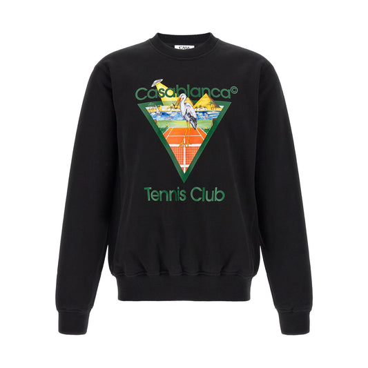 Casablanca Black Organic Cotton Sweatshirt