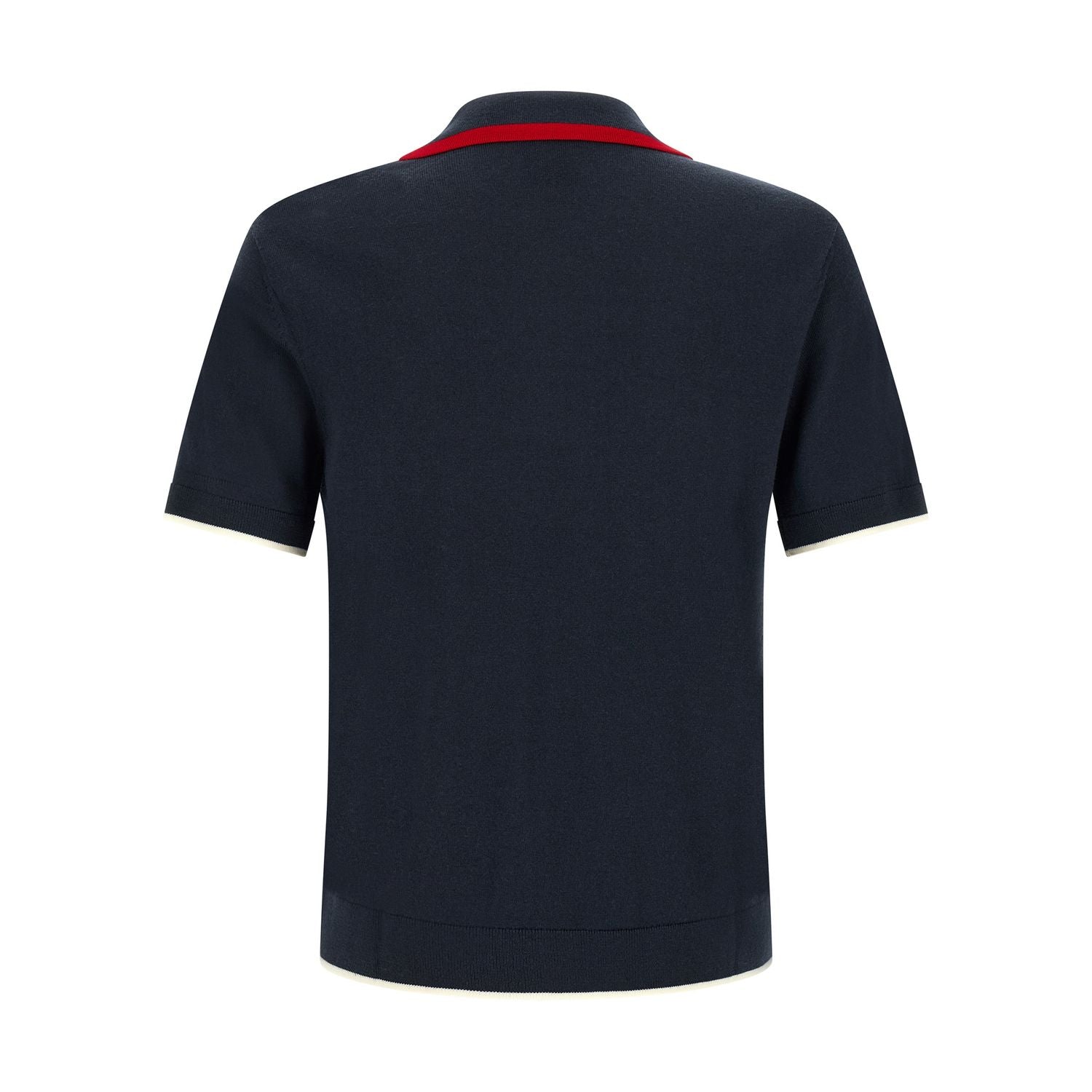 Casablanca Blue Wool Polo Shirt
