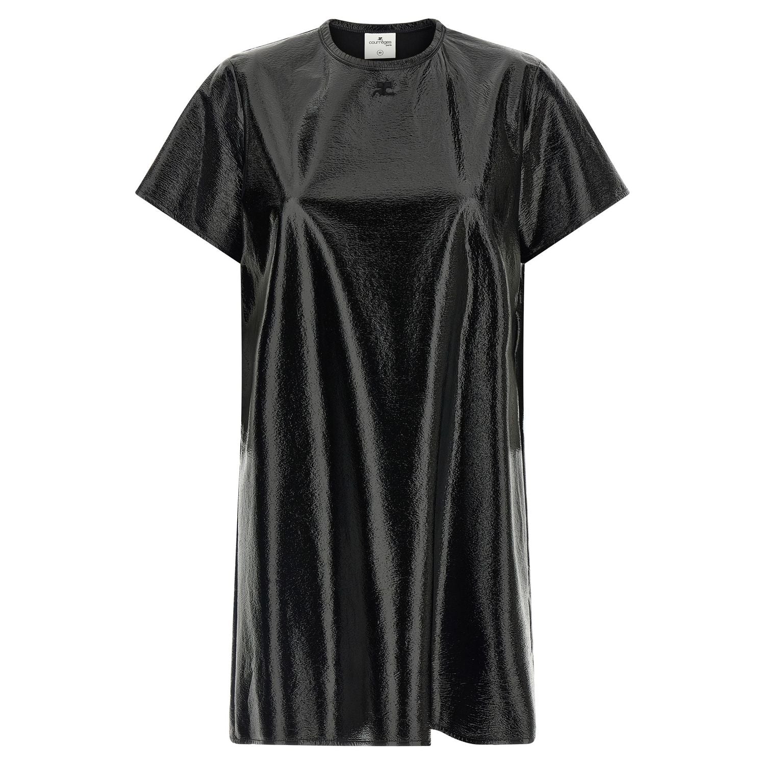 Courrèges Black Viscose Short Dress