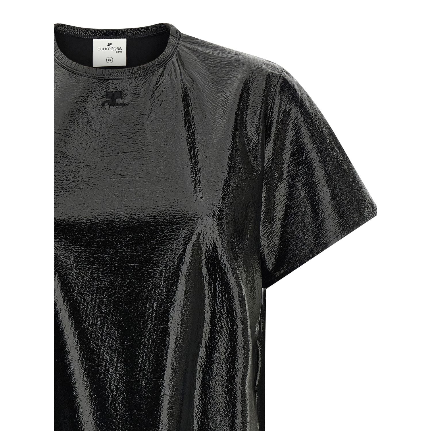 Courrèges Black Viscose Short Dress