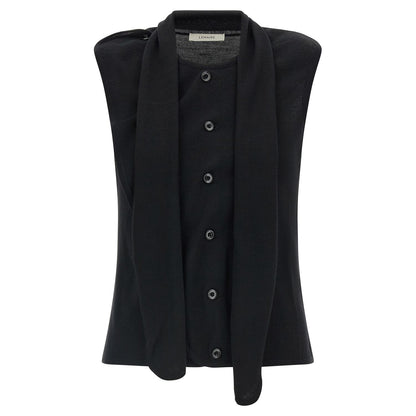 Lemaire Black Wool Sleeveless Jacket