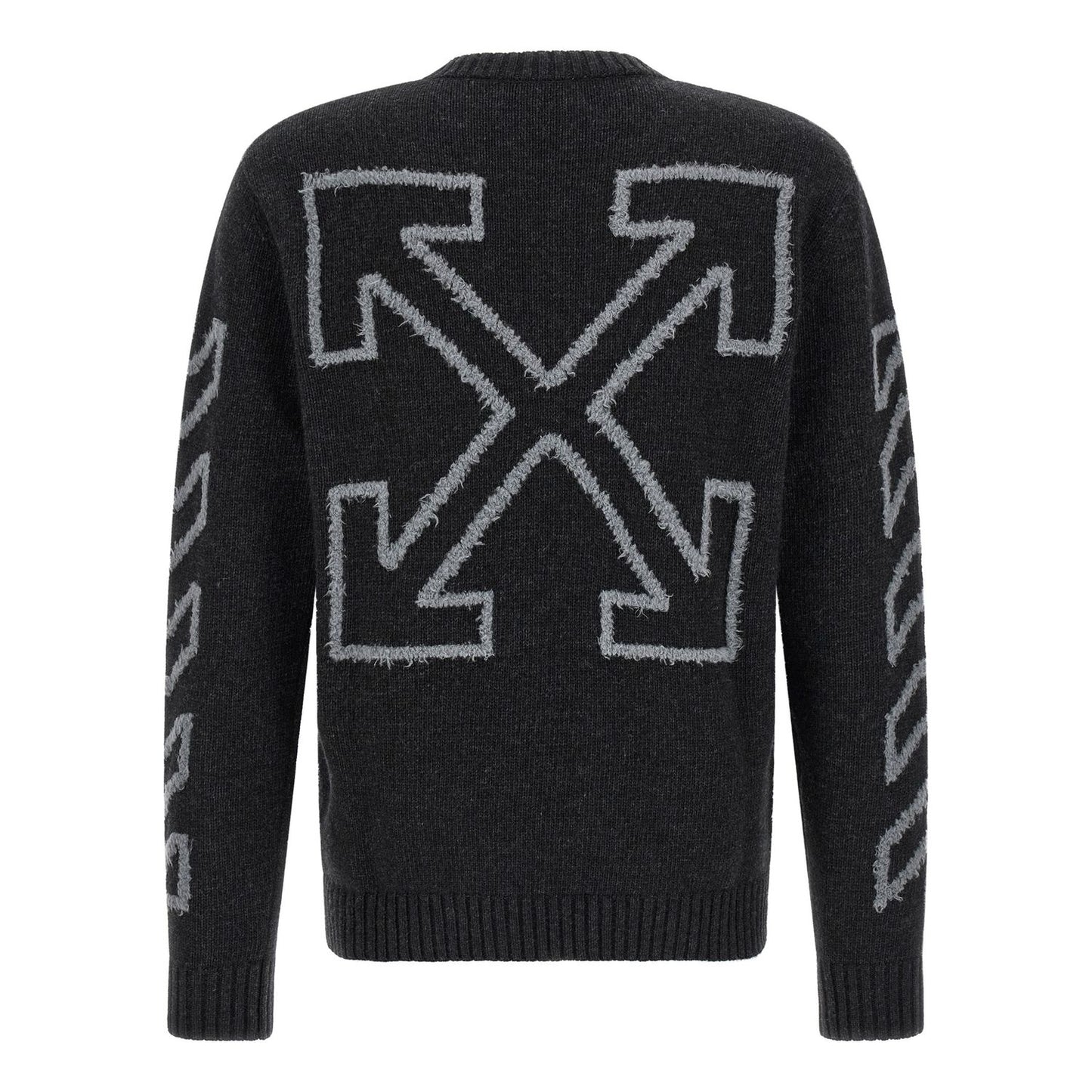 Off-White Gray Wool Cardigan