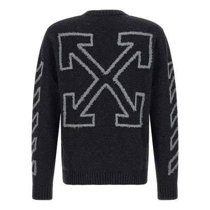 Off-White Gray Wool Cardigan