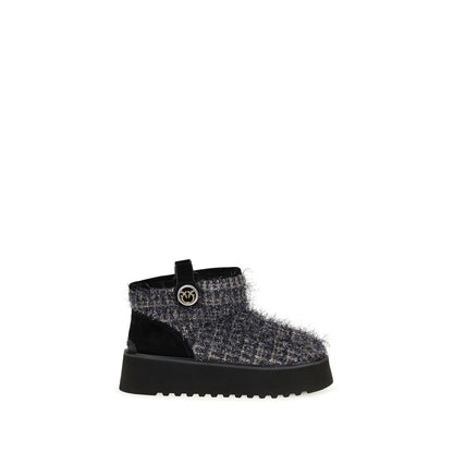 PINKO Black Fabric Ankle Boots