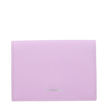 Jil Sander Pink Leather Cardholder