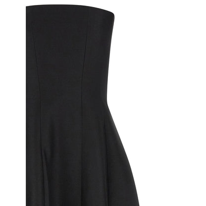 Khaite Black Wool Long Dress
